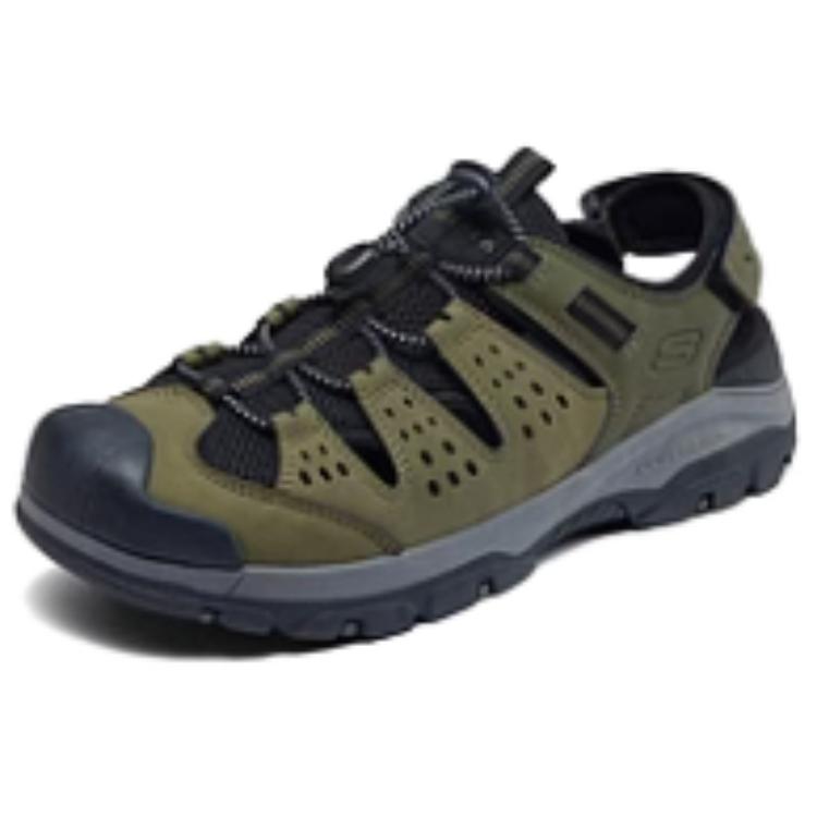 Skechers Slip-Resistant Breathable River Trekking Shoes Men's Olive Green