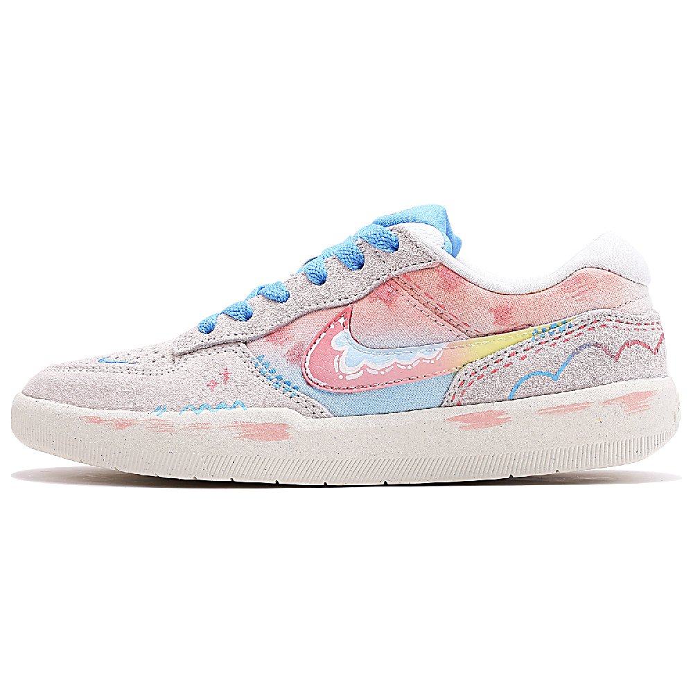 Nike SB Force 58 Cloud Milkshake Wear-Resistant Low-Top Skateboard Shoes Unisex Pink White
