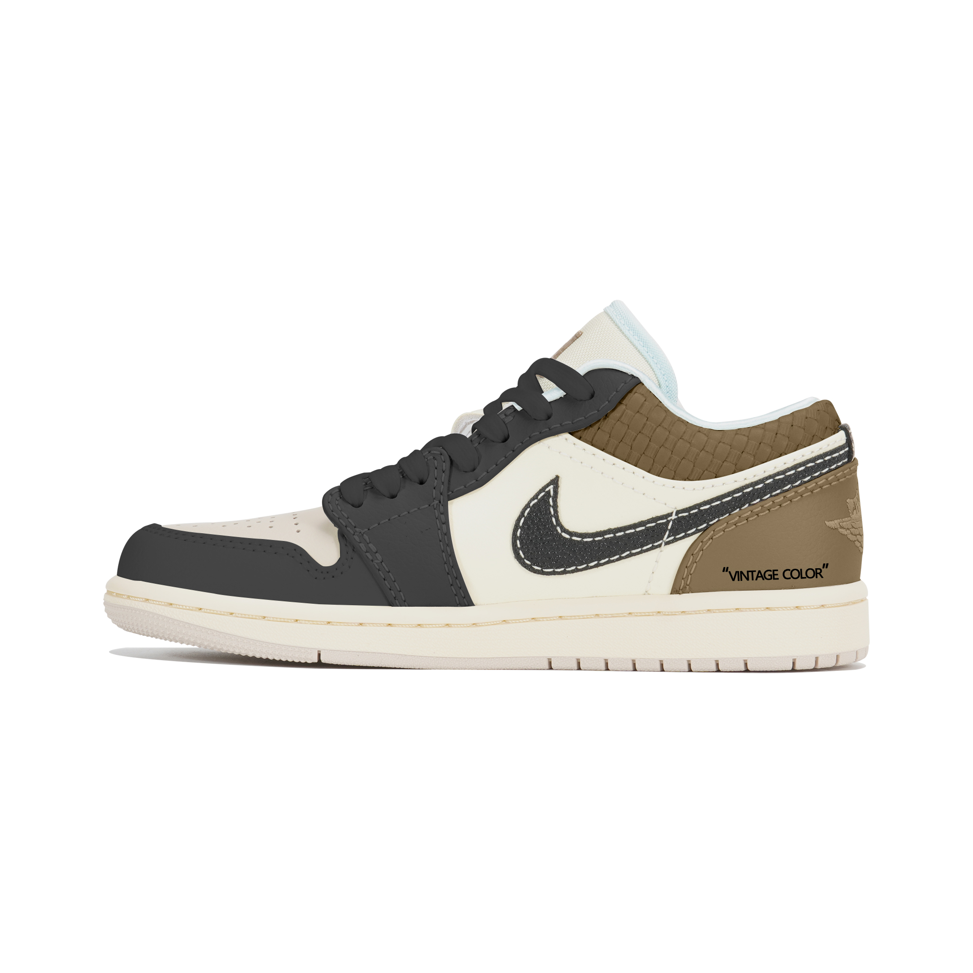 Jordan Air Jordan 1 Wear-Resistant Low-Top Vintage Basketball Shoes Women's Black Yellow купить в интернет-магазине Yoocart с быстрой доставкой по России.