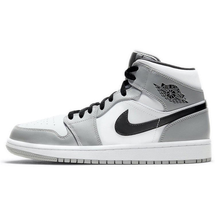 Jordan Air Jordan 1 Cushioning Anti-Slip And Wear-Resistant Mid-Top Vintage Basketball Shoes Men's Smoke Gray