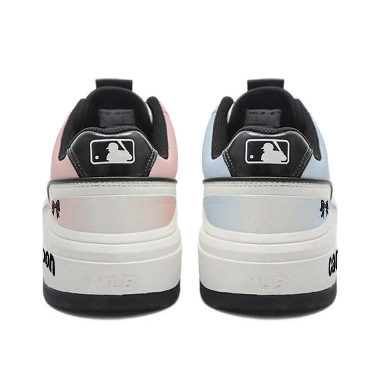 MLB Chunky Liner Abrasion Resistant Low Top Skateboard Shoes Unisex Blue Pink