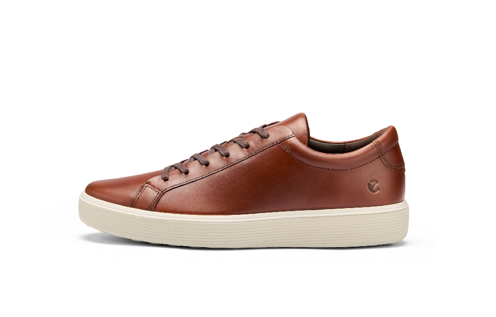 Ecco Cool Classic Series Low Top Skateboard Shoes Men's Dark Brown Red 525464