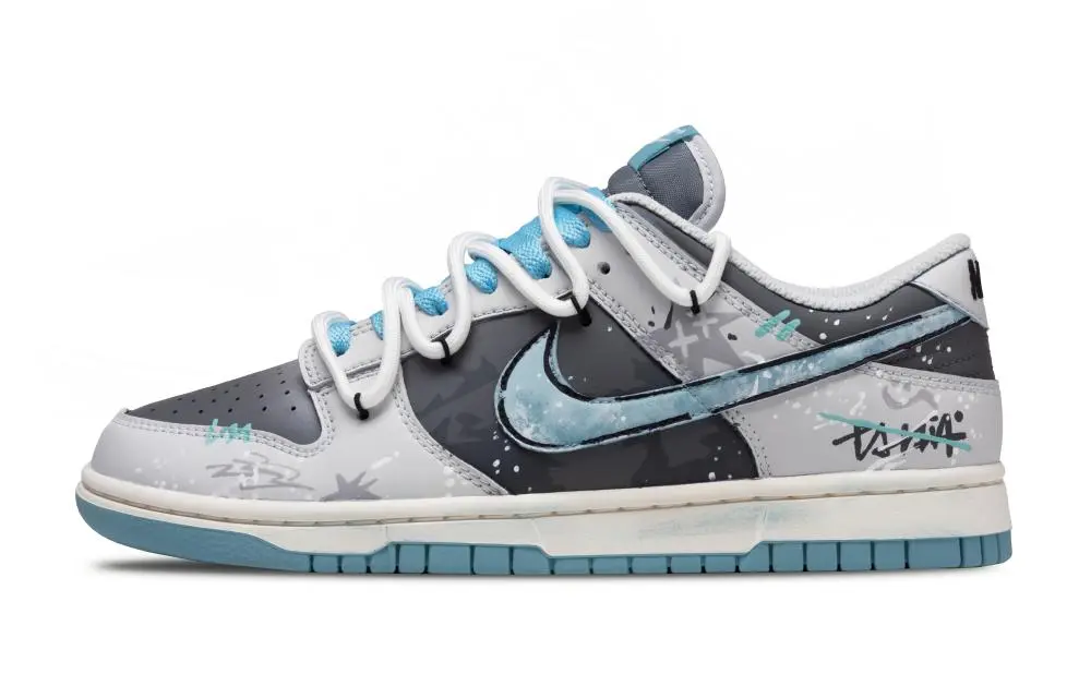 Nike Dunk Trendy Toy Son Low top Skateboard Shoes Unisex Blue Gray