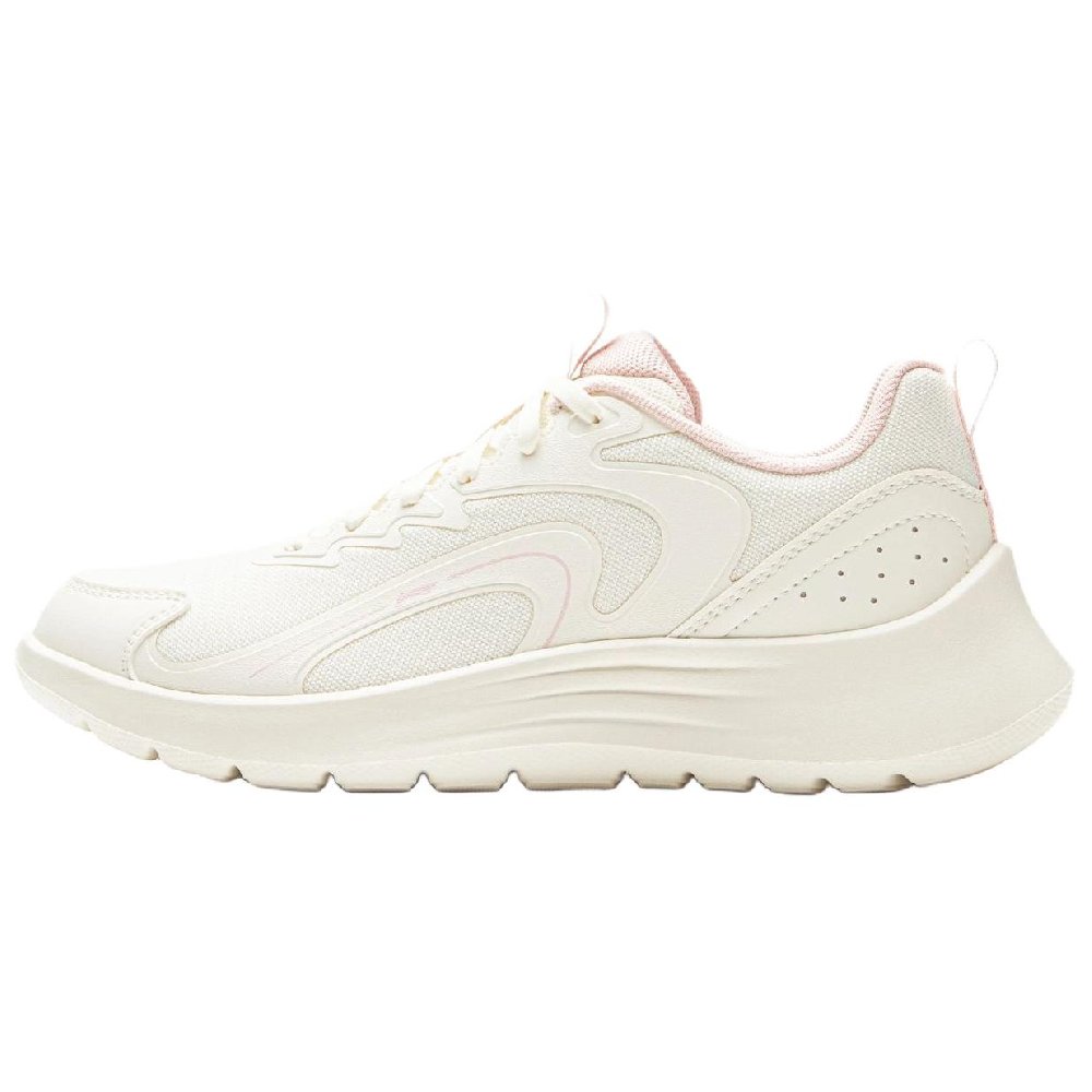 LiNing Feather Cushioning, Wear Resistant Low Top Casual Running Shoes Women's Mist White