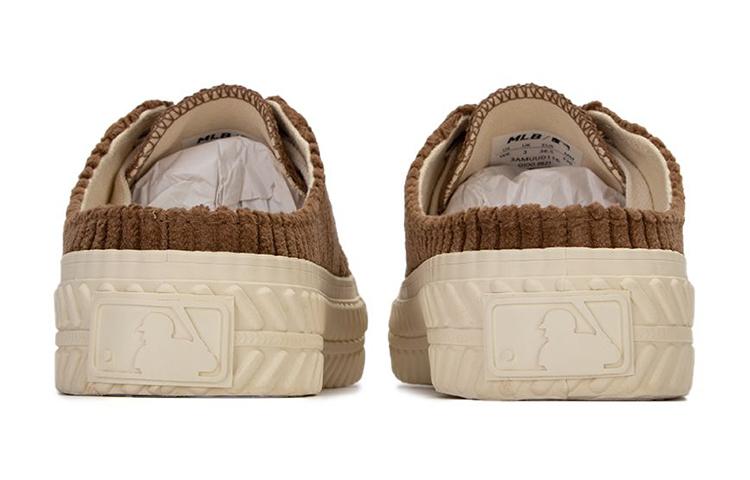 MLB Playball Mule Cushioned Wear-Resistant Lightweight Breathable Low-Top Skateboard Shoes Unisex Brown