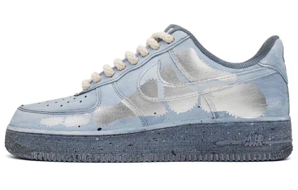 Nike Air Force 1 Skateboard Shoes Men Low-Top Gray/Silver
