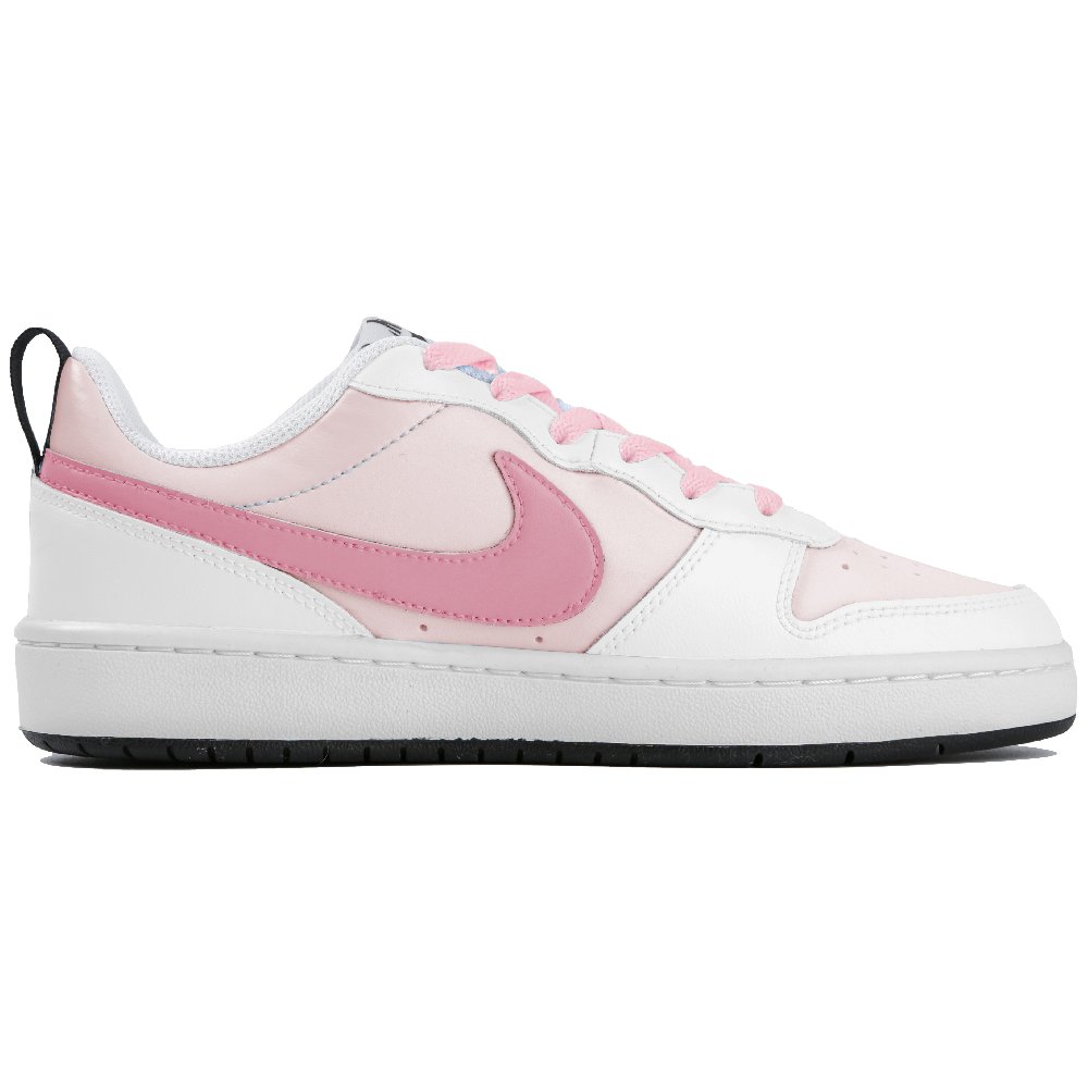 Nike Court Borough Low 2 Low-Top Skateboard Shoes GS White Pink