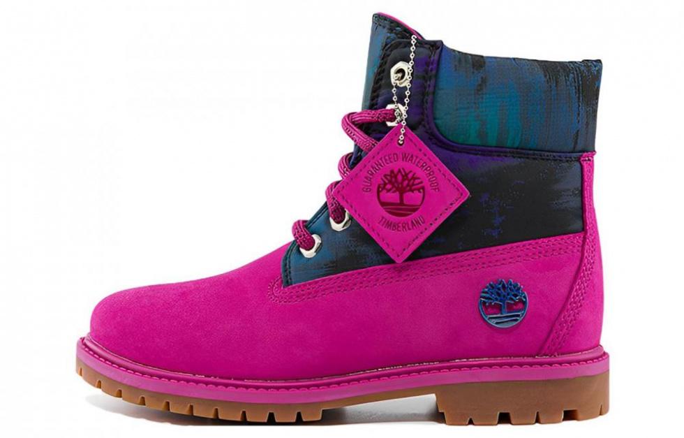 Timberland Outdoor Boots Women's High-Top Pink Green