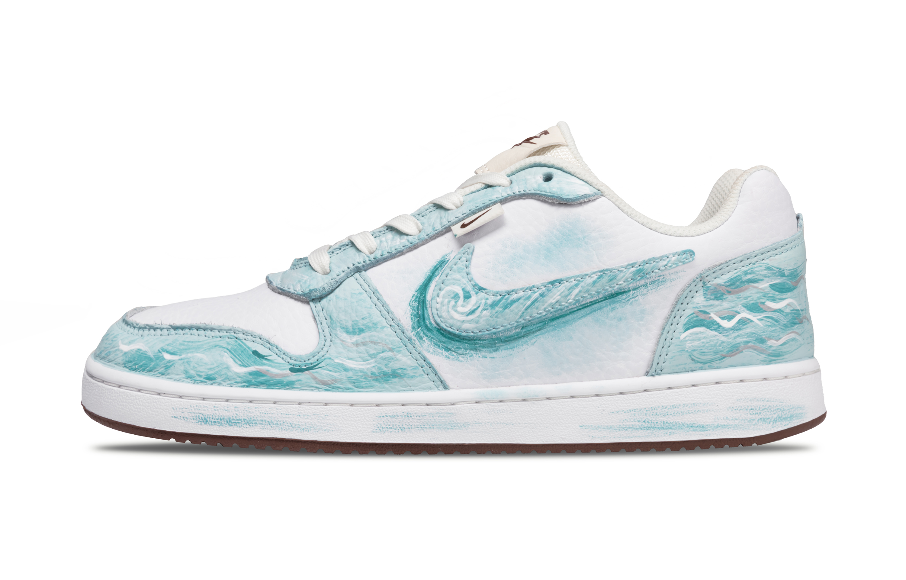 Nike EBERNON Lake Moon Abrasion Resistant Slip Resistant Low top Skateboard Shoes Men's Blue