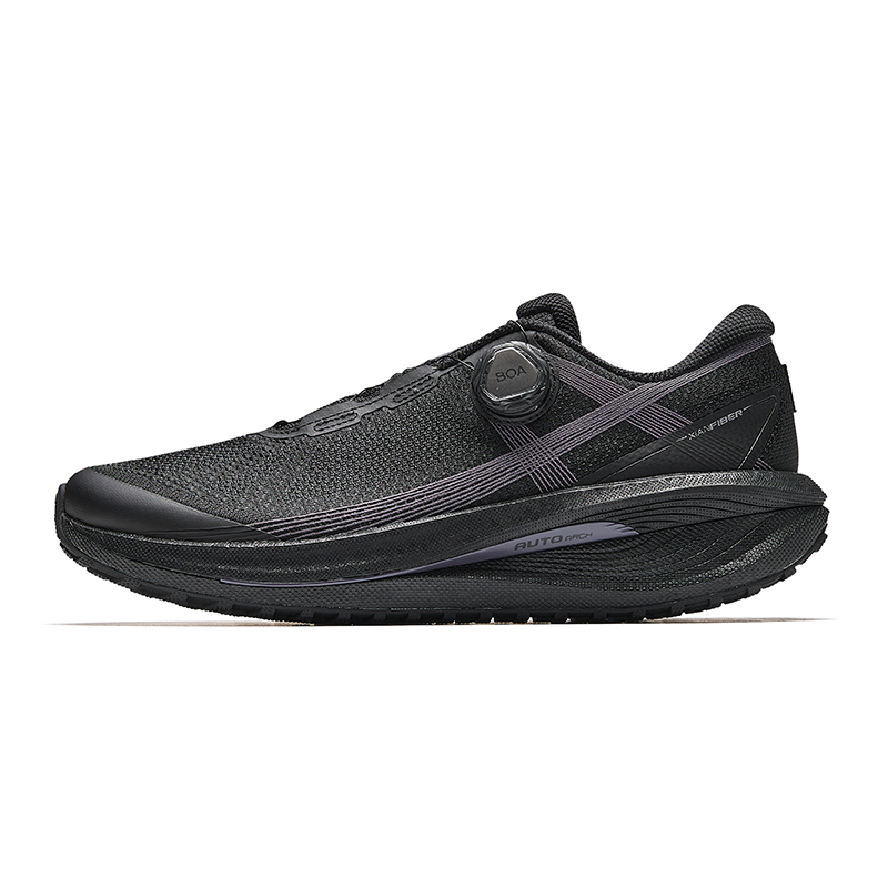 Anta Champion All Weather Series Cushioned Slip Resistant Low Top Casual Running Shoes Men's Black