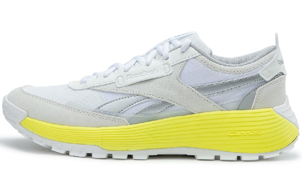 Reebok Wear-Resistant Breathable Slip-Resistant Low-Top Running Shoes Unisex White Yellow