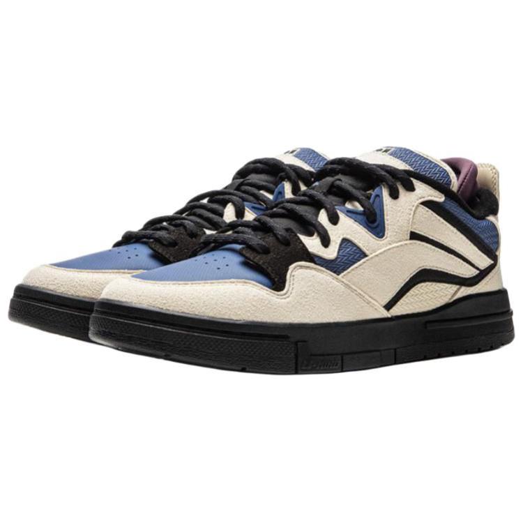 LiNing Wave Pro Non-slip Lightweight Low-Top Skateboard Shoes Men's Stone White Gray