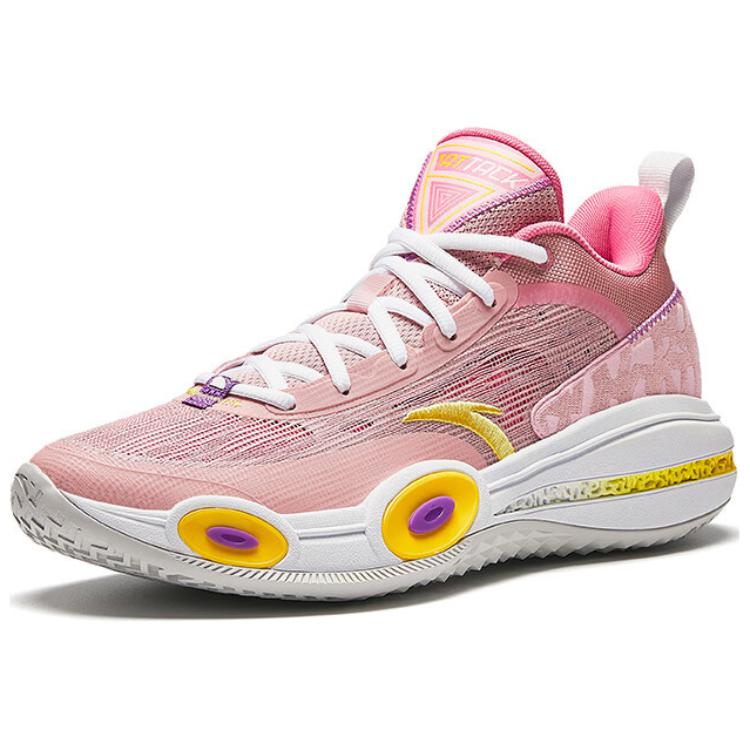 Anta Assault 1 Anti Slip Wear Resistant Low Top Basketball Shoes Men's Pink