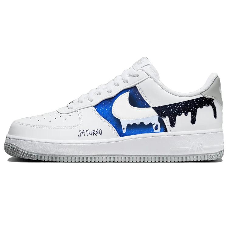 Nike Air Force 1 Slip-Resistant Cushioning Breathable Low-Top Skateboard Shoes Men's Blue White