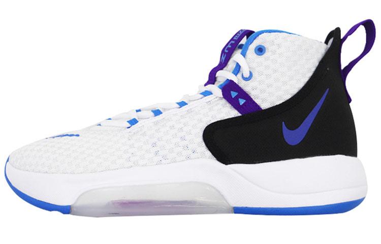 Nike Zoom Rize 1 Basketball Shoes Unisex Mid Top Black/White/Blue