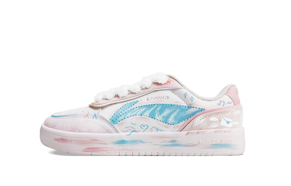 LiNing Su Cushioning Lightweight Low Top Skateboard Shoes Women's Pink