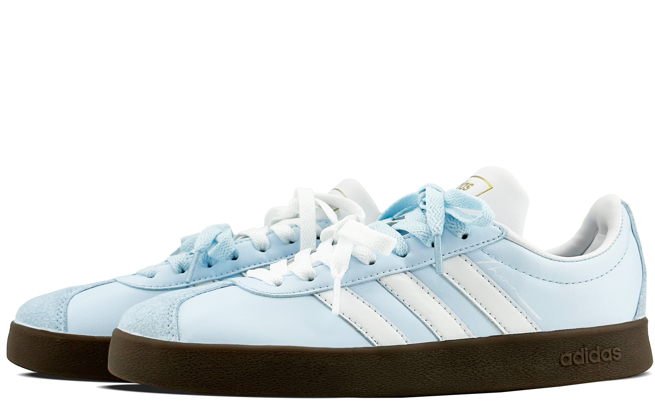 Adidas Neo Vl Court Anti-Slip Wear-Resistant Low-Top Skateboard Shoes Unisex Glacier Blue купить в интернет-магазине Yoocart с быстрой доставкой по России.
