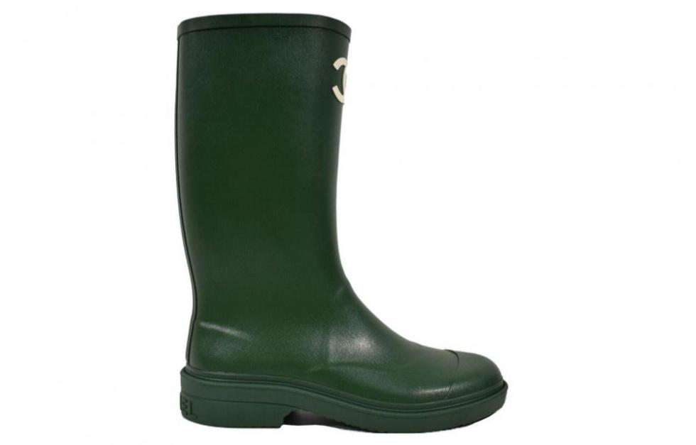 CHANEL Mid Calf Boots Women's Dark Green купить в интернет-магазине Yoocart с быстрой доставкой по России.