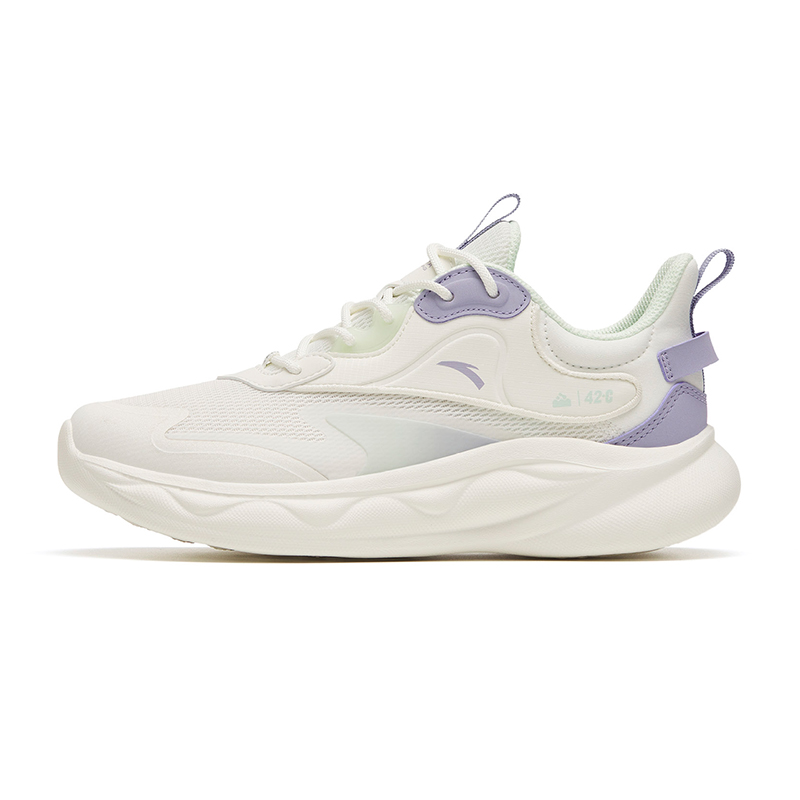 Anta Mianbomb 2 Anti Slip Wear Resistant Low Top Running Shoes Women's White Purple