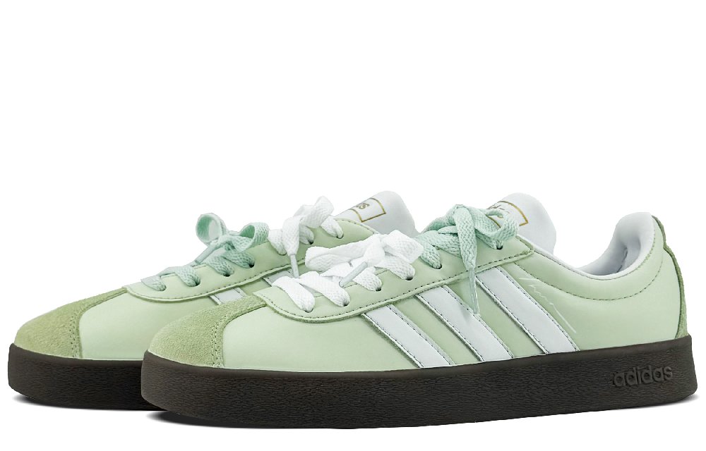 Adidas Neo Vl Court Slip-Resistant Low-Top Skateboard Shoes Unisex Mint Green