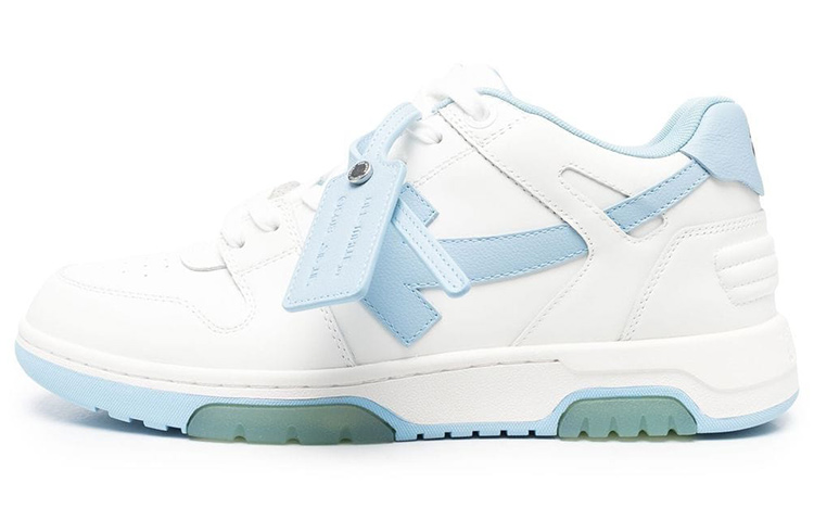 OFF WHITE Out Of Office Leather Sneakers 'White Blue'