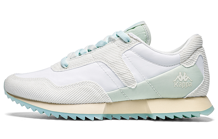 Kappa Anti Slip Wear Resistant Low Top Running Shoes Unisex White Green