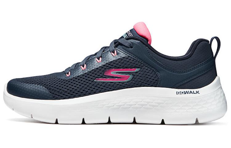 Skechers Go Walk Fle Low Top Casual Running Shoes Women's Black Red