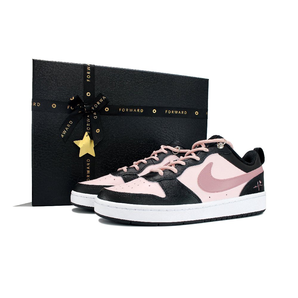 Nike Court Borough Skateboard Shoes Women's Low top Pink/Black