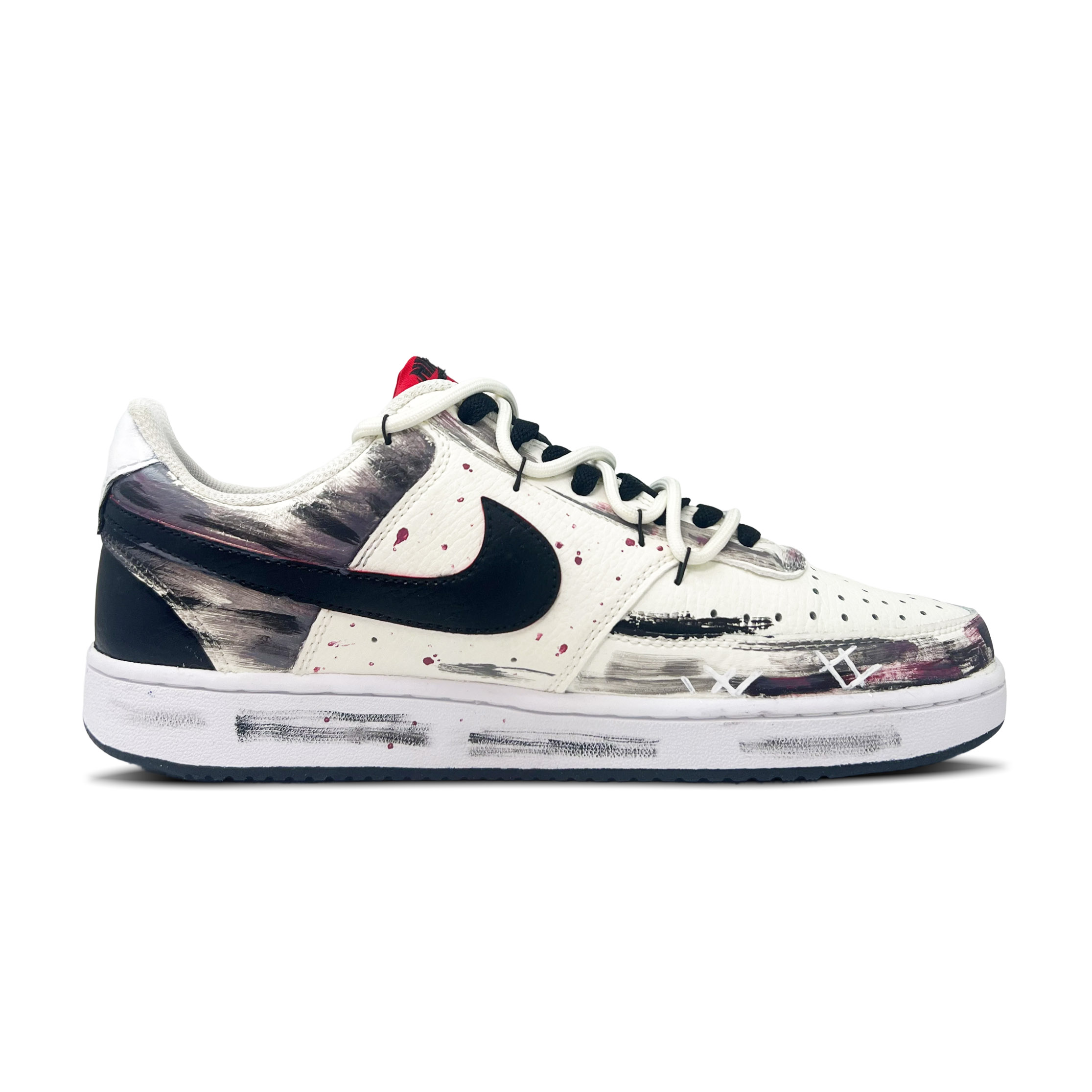 Nike Court Vision 1 Dark Night Footprints Abrasion Resistant Low Top Skateboard Shoes Men's Black купить в интернет-магазине Yoocart с быстрой доставкой по России.
