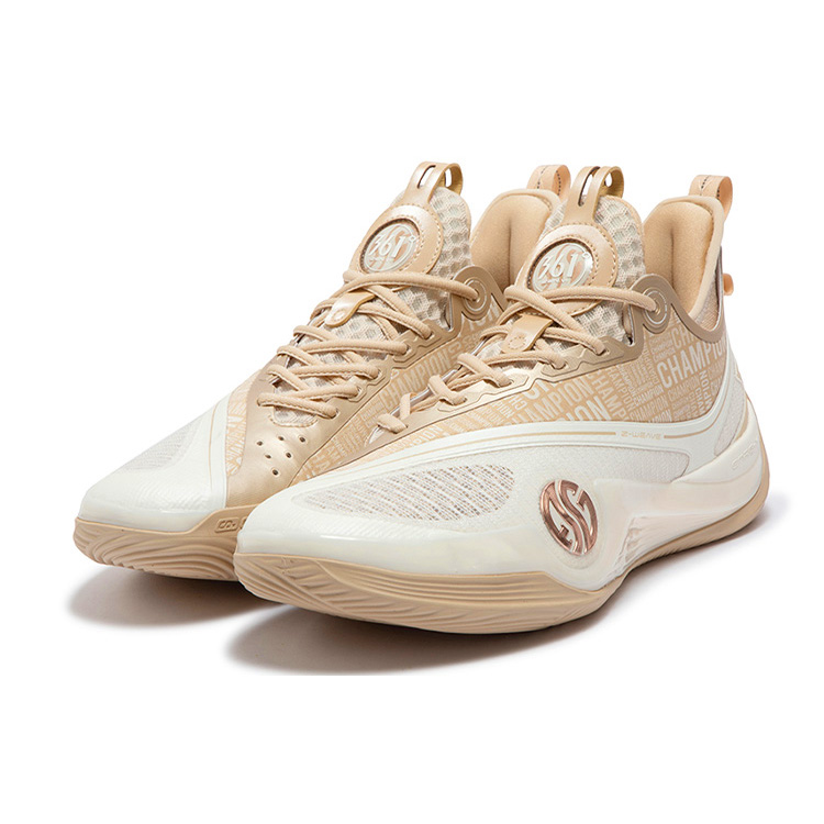 361° Zen 6 Basketball Shoes Men Low-Top Feather White/Champagne Gold купить в интернет-магазине Yoocart с быстрой доставкой по России.