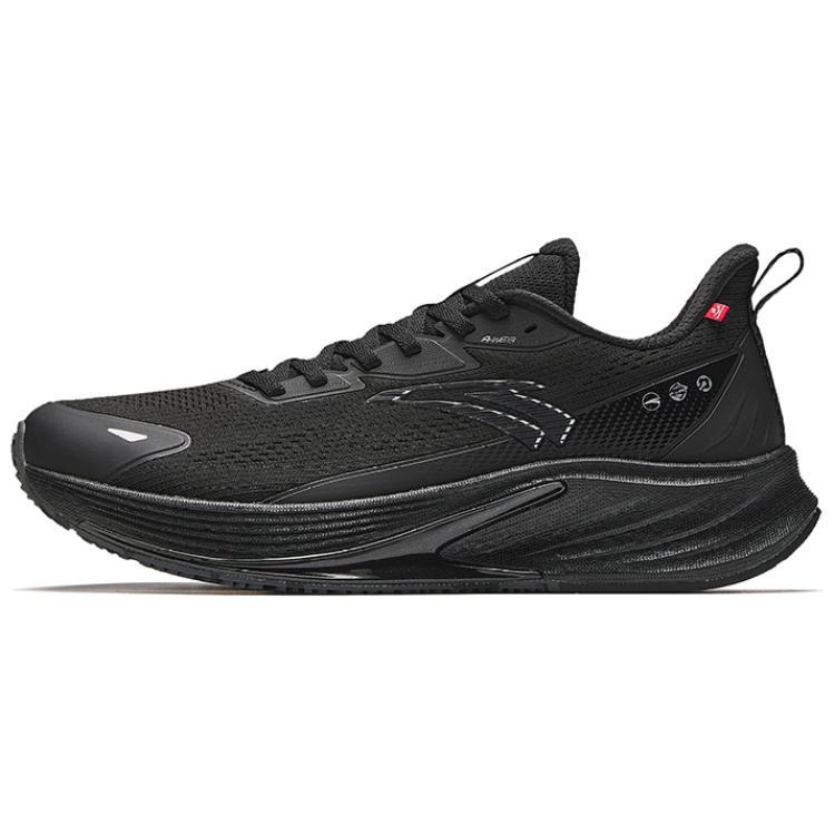 Anta Cushioned Slip-Resistant Low-Top Casual Running Shoes Men's Black