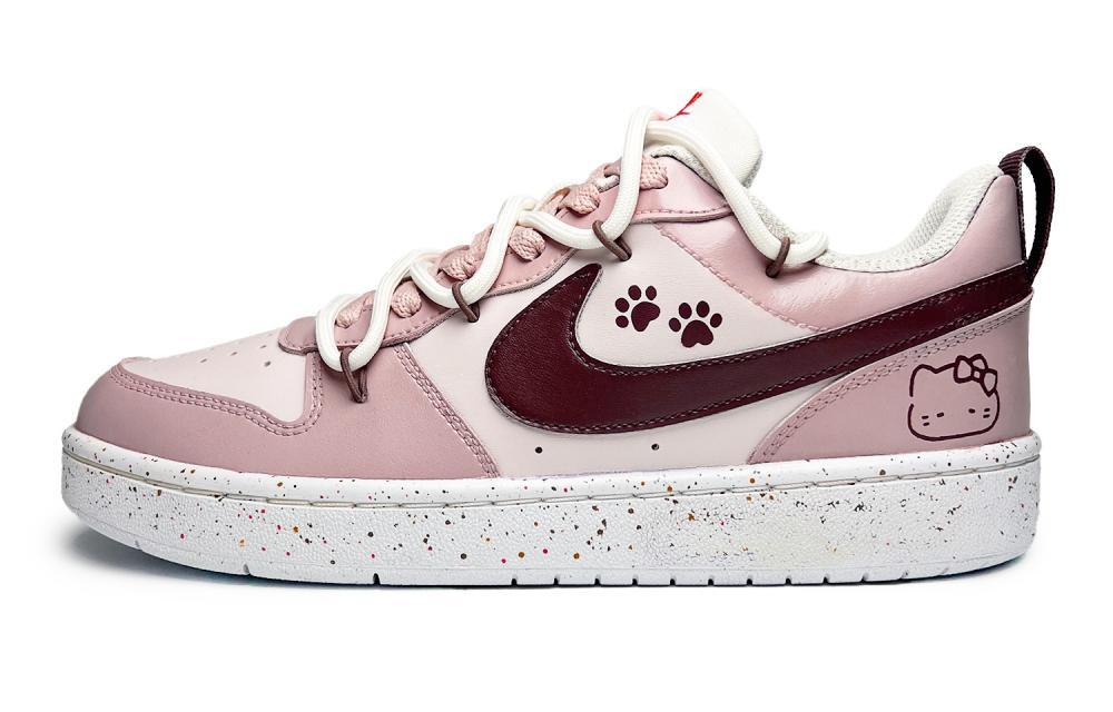 Nike Court Borough Cute Kitten Low Top Skateboard Shoes GS Pink