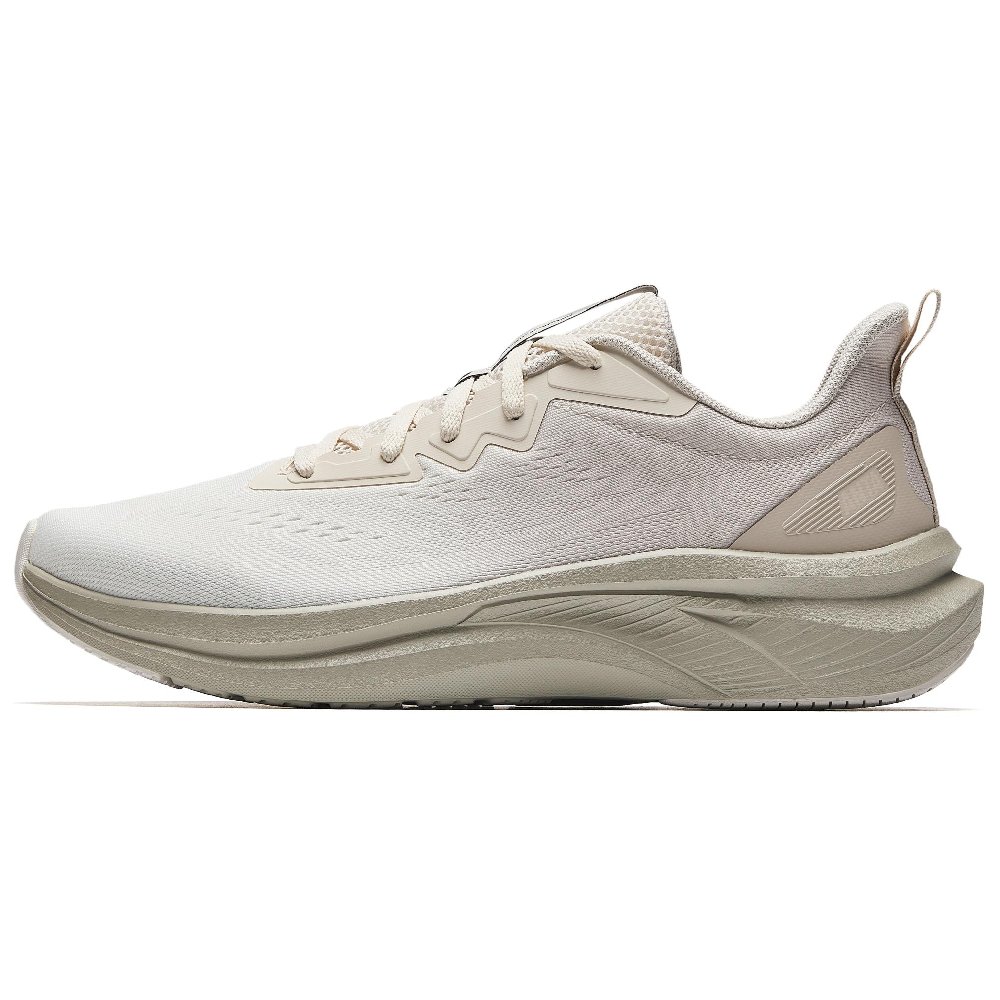 Anta Slip Resistant, Abrasion Resistant, Breathable, Lightweight Low Top Casual Running Shoes Men's Beige