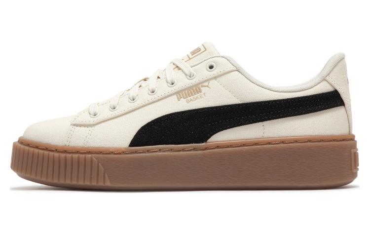 PUMA Basket Platform Canvas 'Beige Black' Women's