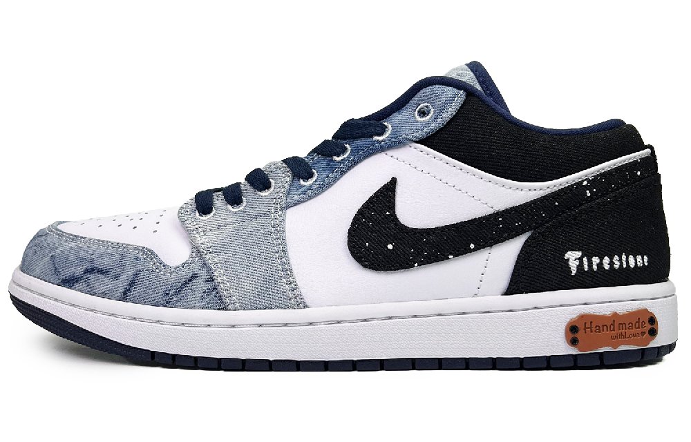 Jordan Air Jordan 1 American Techwear Low-Top Skateboard Shoes Men Blue Black