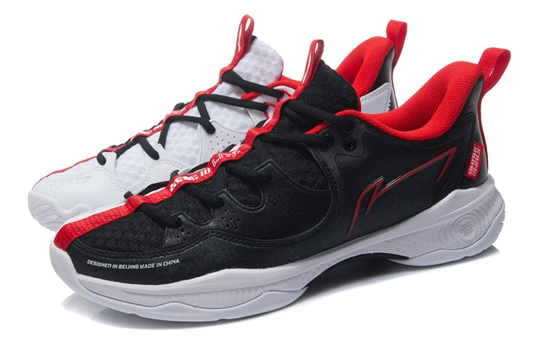 LiNing Battle Halberd Ⅲ LITE Shock Absorbers Slip Resistant Low Top Badminton Shoes Unisex Black White купить в интернет-магазине Yoocart с быстрой доставкой по России.