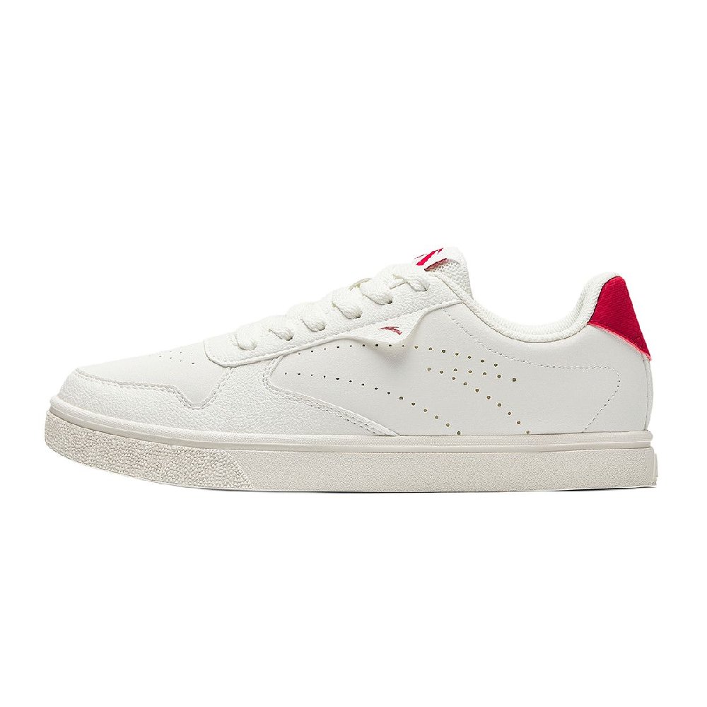 Anta Non-slip Lightweight Low-Top Skateboard Shoes Men's White Red