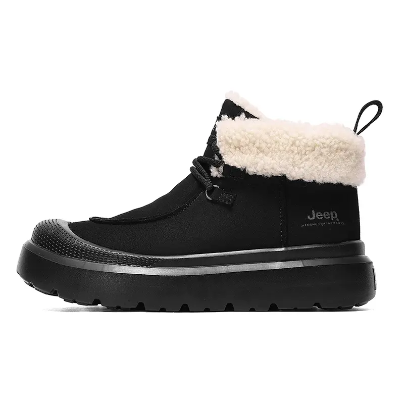 Jeep Short Mid Calf Snow Boots Men's Black