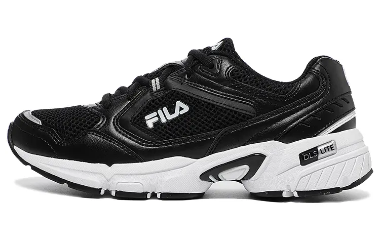 FILA Low top Running Shoes Unisex Black Korean Style