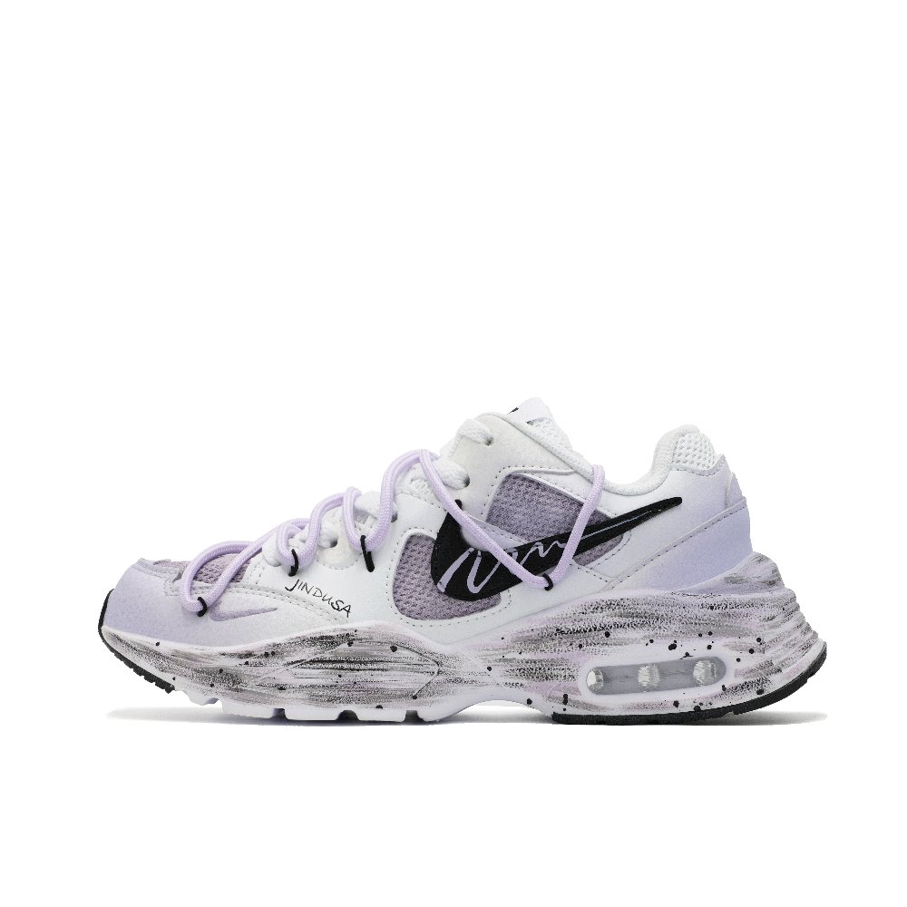 Nike Air Max Fusion Cushioning Anti-Slip And Wear-Resistant Low-Top Air Cushion Running Shoes Women's Purple Gray