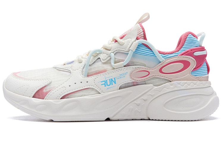 361° Dragon Eyes Running Shoes Women's Low Top Feather White/Light Half Blue