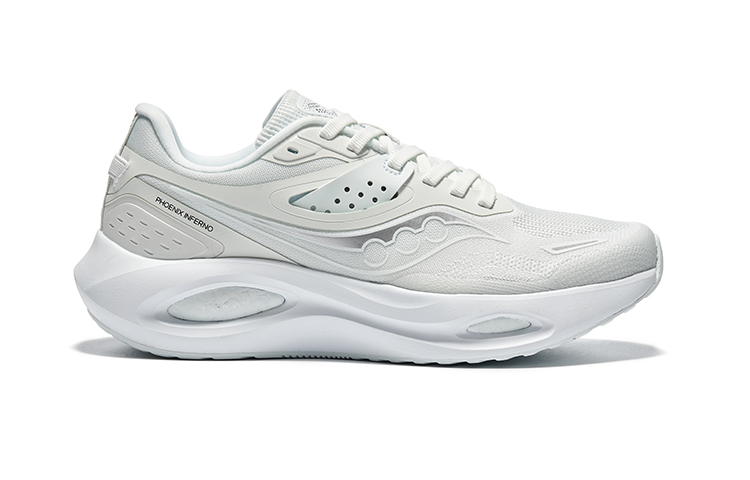 Saucony Phoenix LS Firebird Slip Resistant Abrasion Resistant Low top Running Shoes Women's White