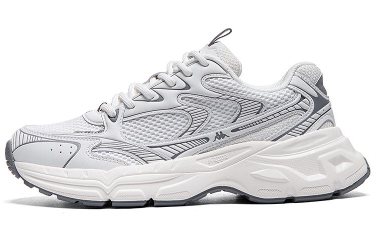 Kappa Hydrogen Track Anti Slip Wear Resistant Low Top Running Shoes Unisex White Gray