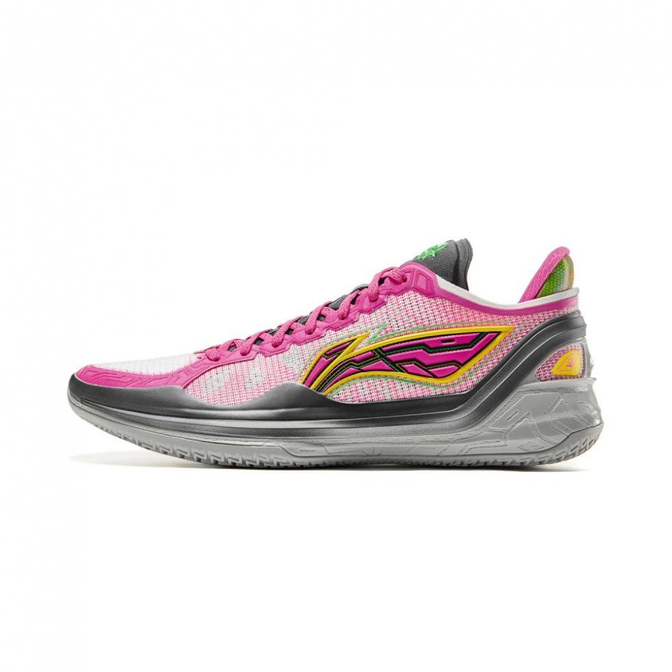 LiNing Blade 4V2 Cushioned Slip-Resistant Lightweight Rebound Low-Top Performance Basketball Shoes Men's Pink