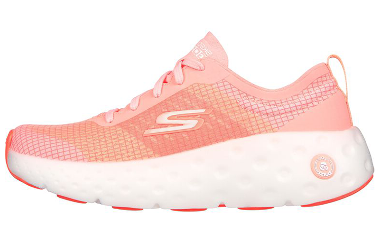 Skechers Max Cushioning Low Top Casual Running Shoes Women's Pink White
