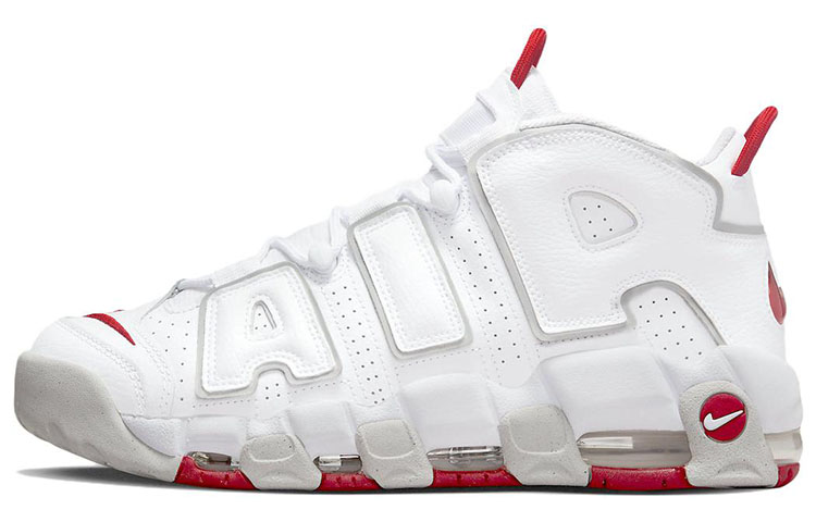 Nike Air More Uptempo 96 White Grey Fog University Red