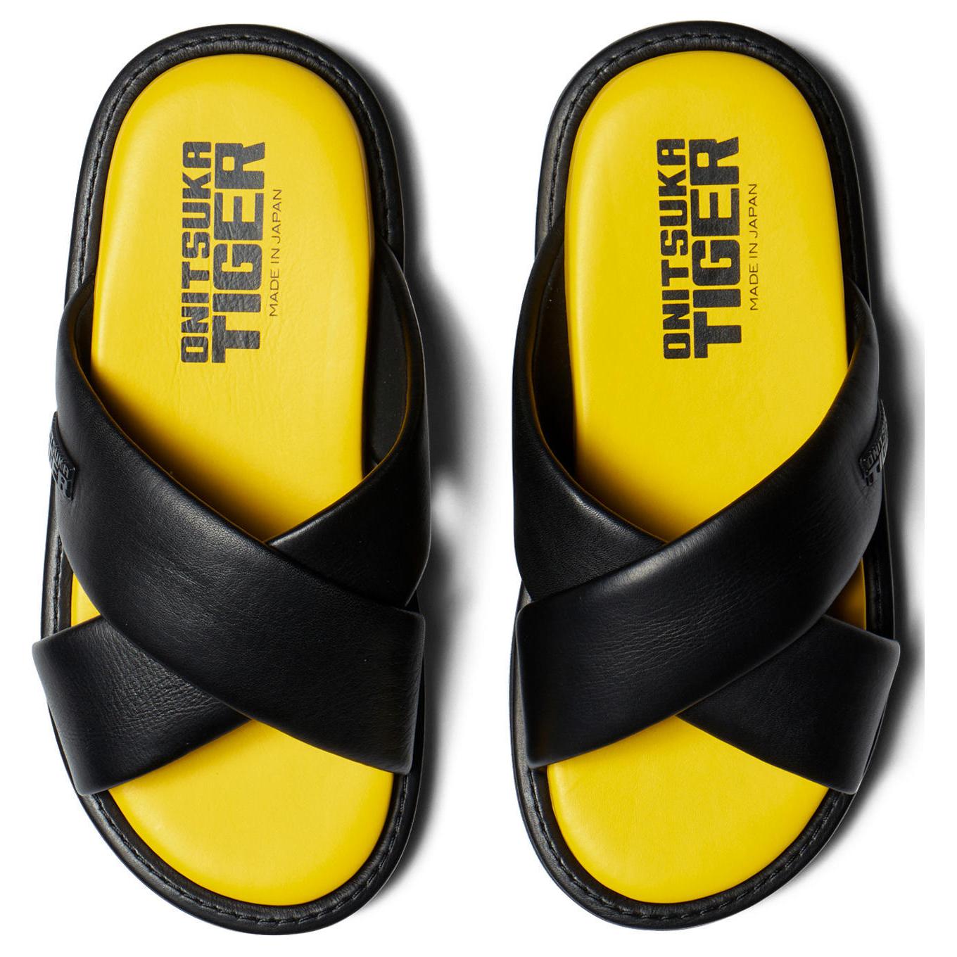 Onitsuka Tiger Slide Slippers Unisex Black Yellow купить в интернет-магазине Yoocart с быстрой доставкой по России.