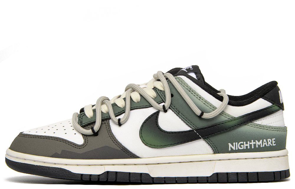 Nike Dunk Wilderness Light And Shadow Anti Slip Wear Resistant Low Top Skateboard Shoes Unisex Olive Green