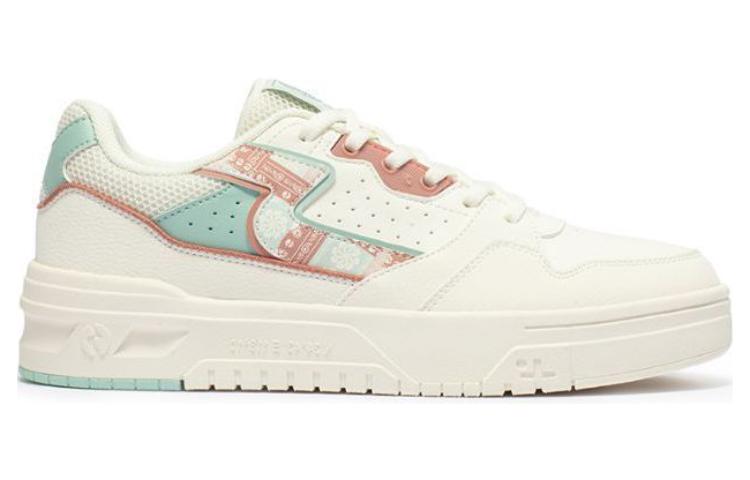 361° Wear-Resistant Breathable Slip-Resistant Low-Top Skateboard Shoes Women's White Pink