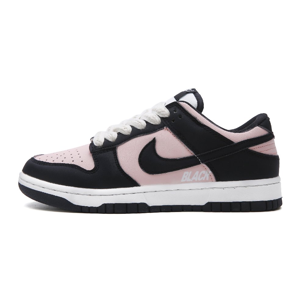 Nike Dunk Slip-Resistant Low-Top Skateboard Shoes Unisex Black Pink
